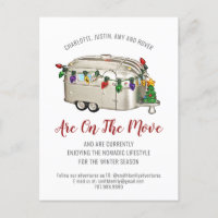 Faire-part de déplacement saisonnier de Camper Whi