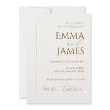 Faire-part de deuxième mariage. Moderne minimalist