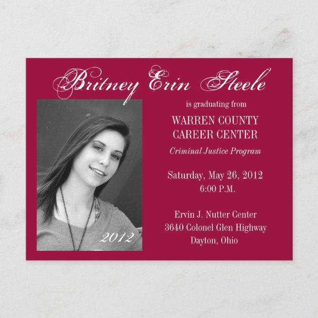 Faire-part de diplôme (Devant)