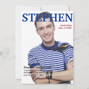 Faire-part de diplôme de couverture de magazine