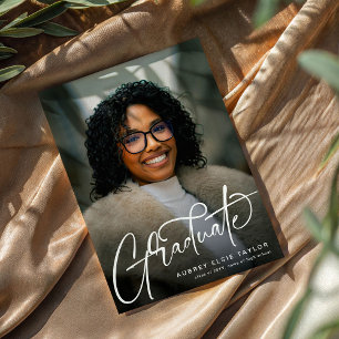 Faire-Part de Diplômé de Mode Photo Remise des Dip