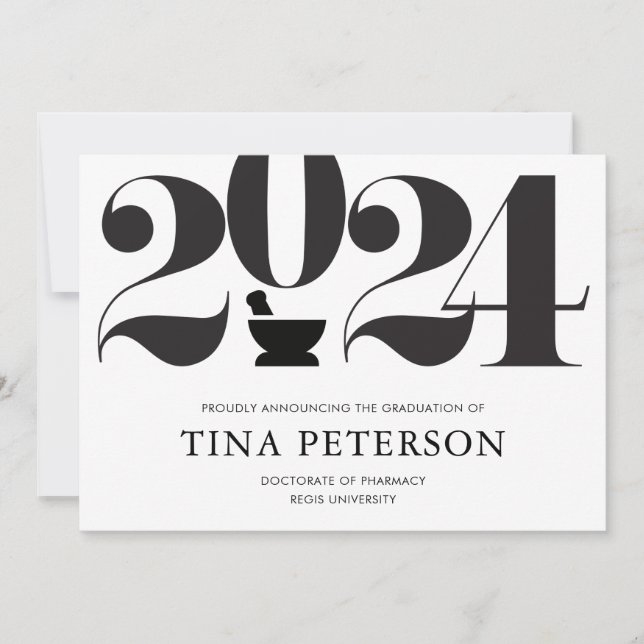 Faire-part de diplôme en pharmacie (Devant)