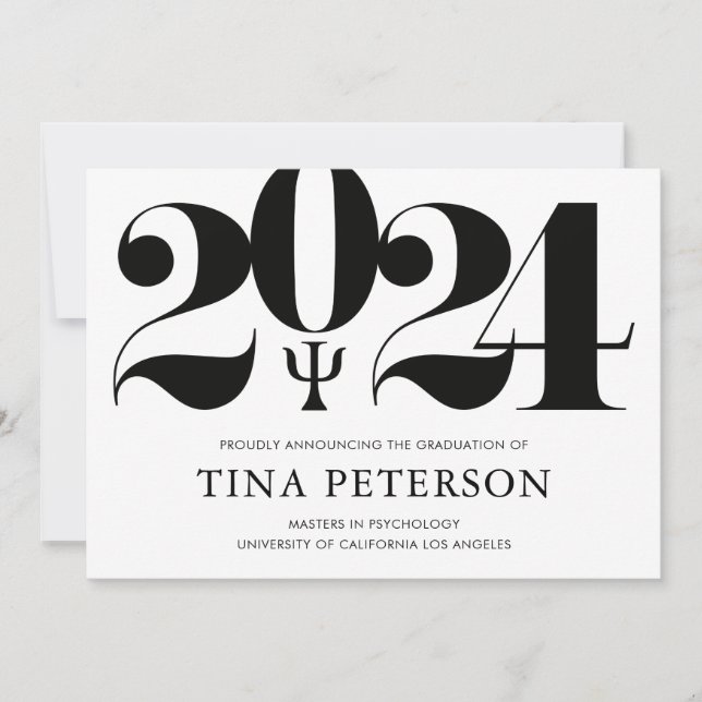 Faire-part de diplôme en psychologie (Devant)