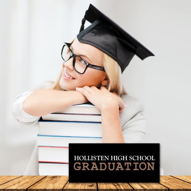 Faire-part de diplôme / Invitations de fête [Noir] (Créateur téléchargé)