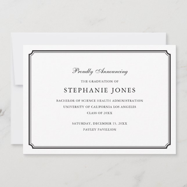 Faire-part de diplôme officiel (Devant)