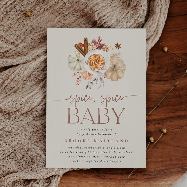Faire-part de douche "Citrouille Spice Spice Baby" (Créateur téléchargé)