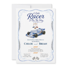 Faire-part de douche de berceau Little Racer