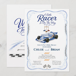 Faire-part de douche de berceau Little Racer