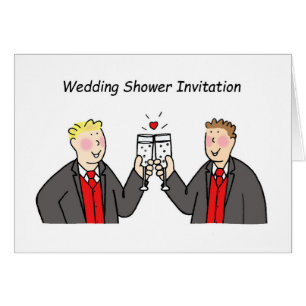 Faire-part de douche de mariage pour deux mariés.