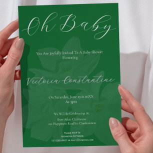 Faire-part de douche "Oh Baby" Elegant Forest & Sa