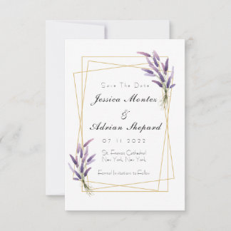 Faire part de faire-part de lilas et d'or