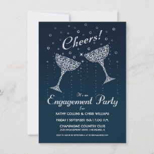 Faire-part de fête de fiançailles au Champagne
