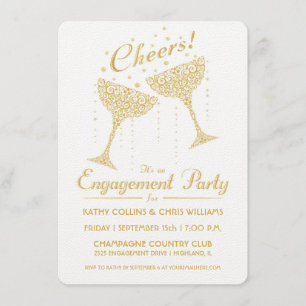 Faire-part de fête de fiançailles au Champagne