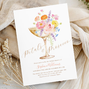 Faire-part de fête prénuptiale florale aux Pétales