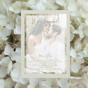 Faire-part de Fiançailles avec Photo de Couple Sag