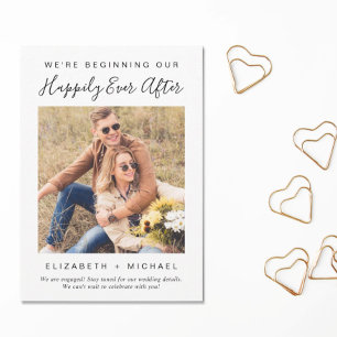 Faire-part de fiançailles avec photo d'engagement 