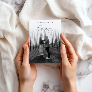 Faire-part de fiançailles avec photo et écriture m