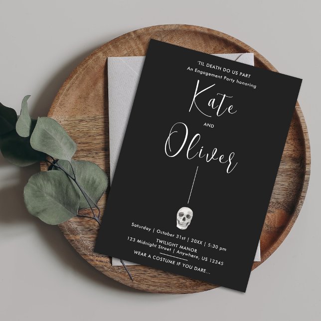 Faire-part de fiançailles crâne gothique (Créateur téléchargé)