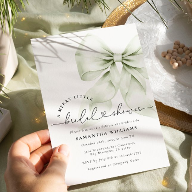 Faire-part de Fiançailles de Noël Vert (Créateur téléchargé)