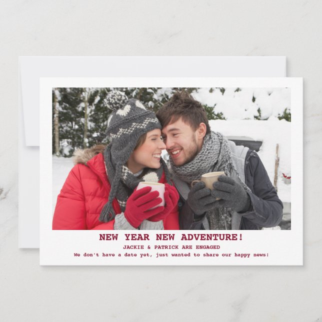 Faire-part de Fiançailles Mariage rustique (Devant)