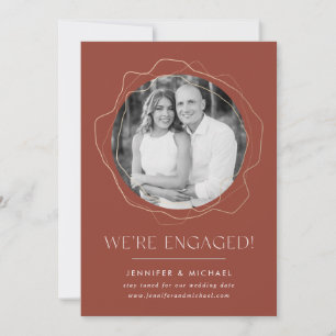 Faire-part de Fiançailles photo Cercles Abstraits