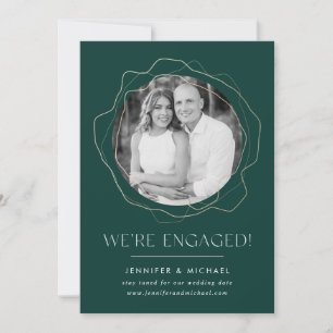 Faire-part de Fiançailles photo Cercles Abstraits