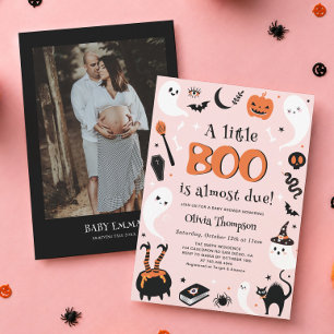 Faire-part de Fille pour Baby Shower Halloween Un 