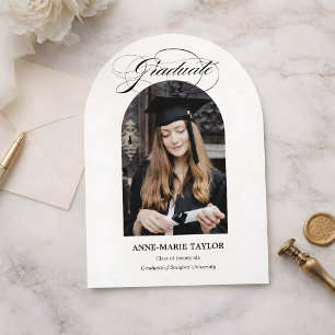 Faire-part de fin d'études avec photo et texte en 