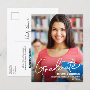 Faire-part de fin d'études en droit avec photo per