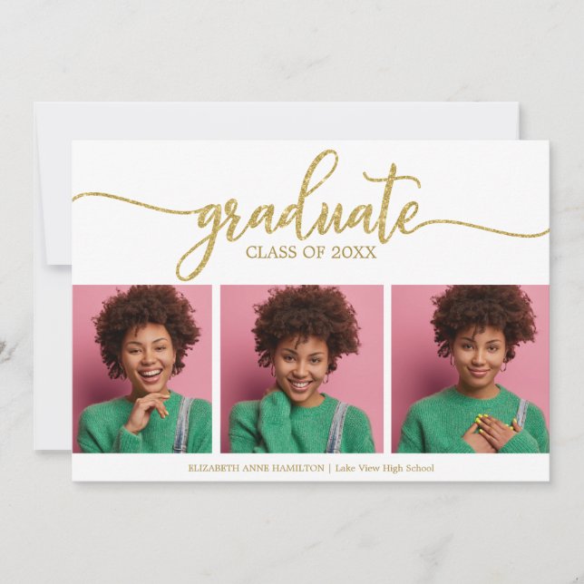 Faire-part de fin d'études secondaires 3 Photo (Devant)