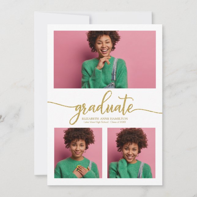 Faire-part de fin d'études secondaires 3 Photo (Devant)