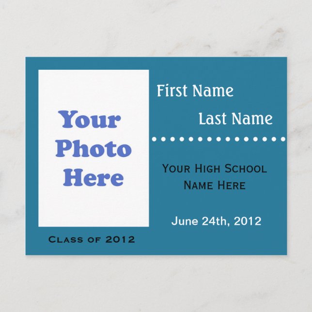 Faire-part de fin d'études secondaires / invitatio (Devant)