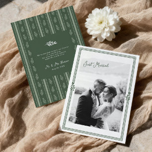 Faire-part de fuite amoureuse de branche d'olive v