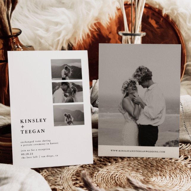 Faire-part de fuite amoureux moderne avec photos (Créateur téléchargé)