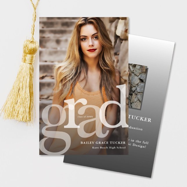 Faire-part de Grad Overlay Budget simple (Créateur téléchargé)