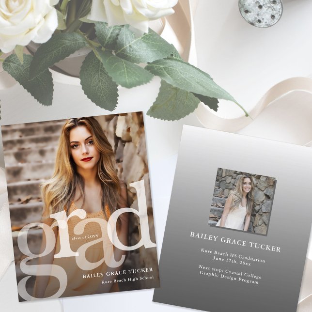 Faire-part de Grad Overlay Budget simple (Créateur téléchargé)