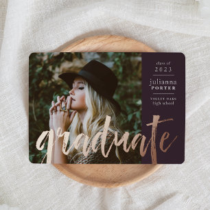 Faire-part de graduation à l'huile esquissée Plu