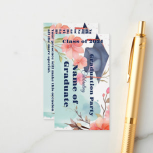 Faire-part de graduation aquarelle