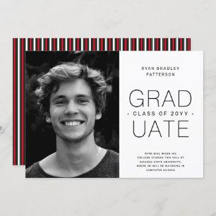 Faire-part de graduation budgétaire photo minimali