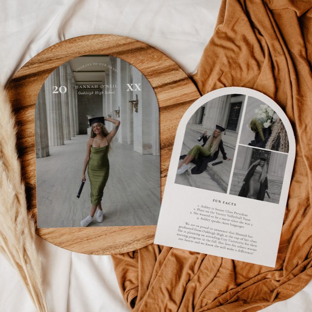 Faire-part de graduation de cadre d'arc moderne (Créateur téléchargé)