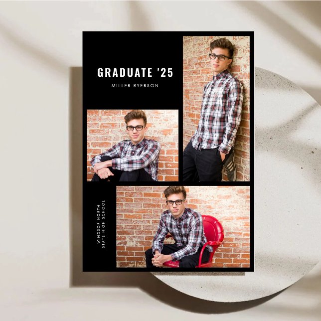 Faire-part de graduation de collage photo moderne (Créateur téléchargé)