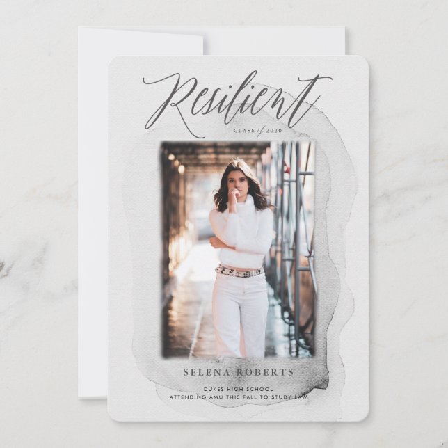 Faire-part de graduation de la classe résiliente (Devant)