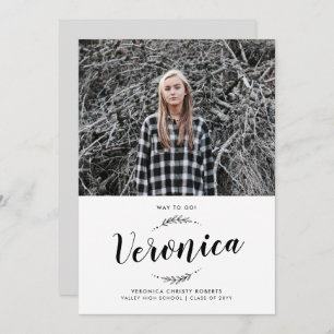 Faire-part de graduation de la lumière naturelle