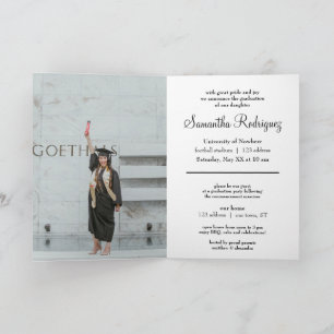 Faire-part de graduation de la marguerite noire