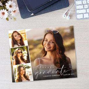 Faire-part de graduation de la photo de script bla