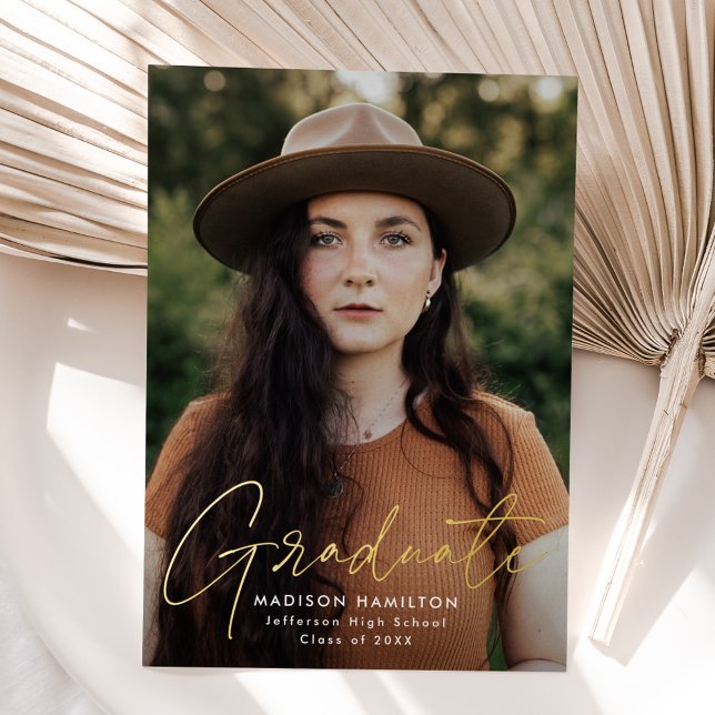 Faire-part de graduation de la photo de Script Gol (Créateur téléchargé)