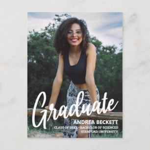 Faire-part de graduation de la photo de script sim