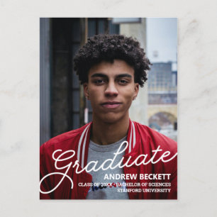 Faire-part de graduation de la photo de script sim