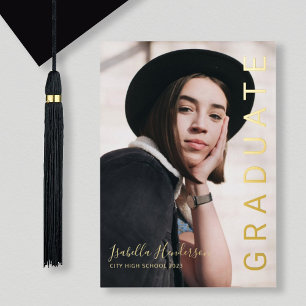 Faire-part de graduation de la photo du script Gol