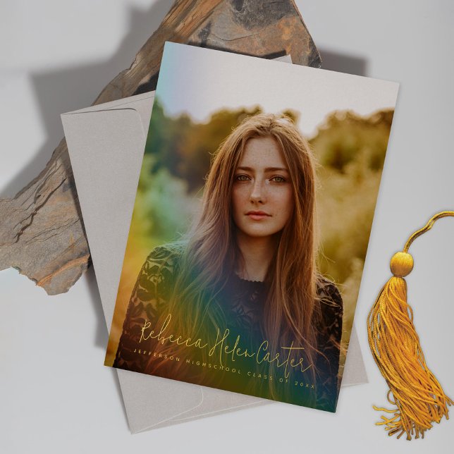 Faire-part de graduation de la photo Rainbow (Créateur téléchargé)